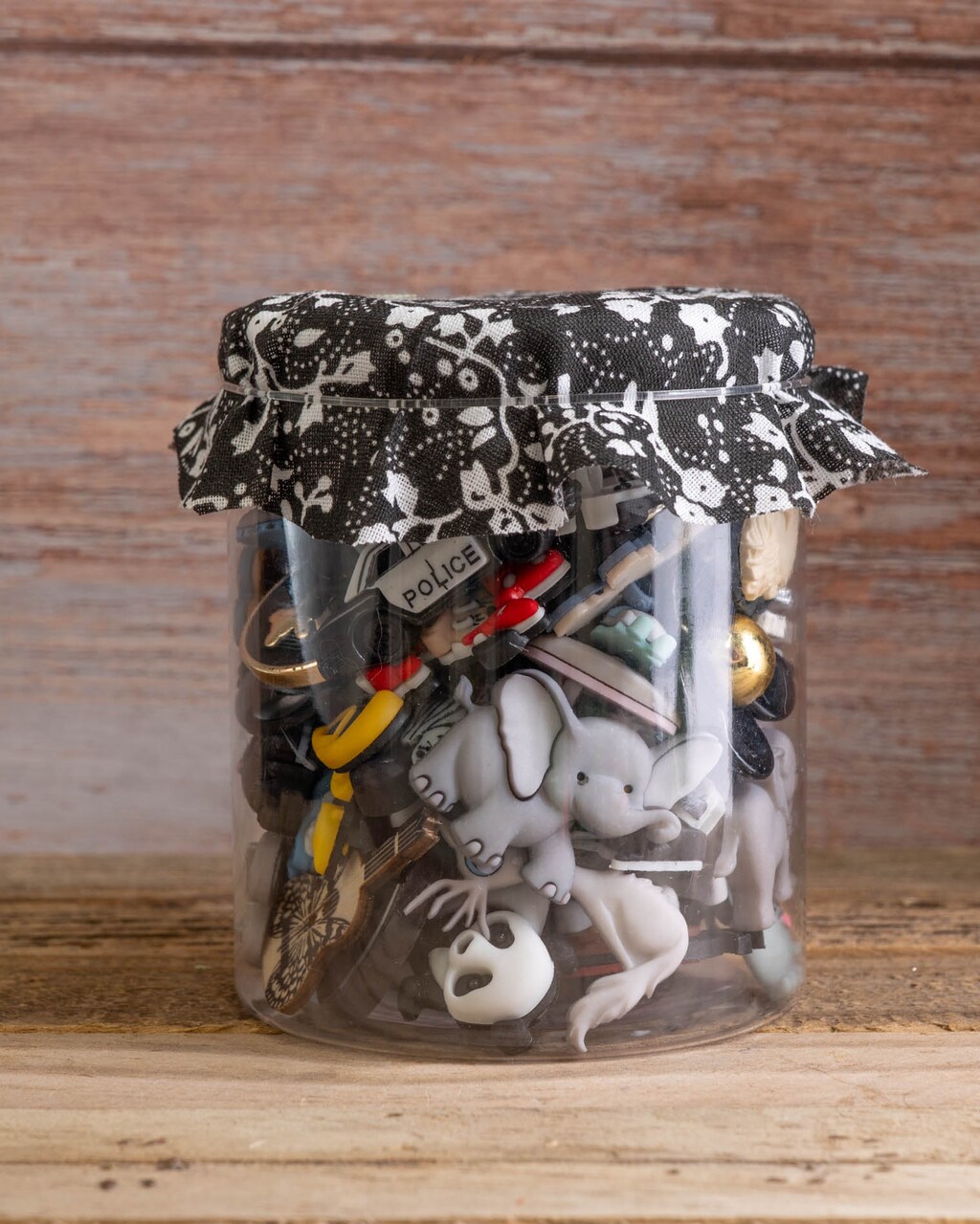 Dress It Up Button Shop Color Jars in Black 80 Piece Assortment